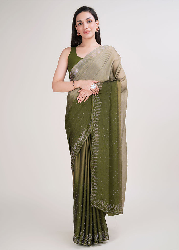 Multicolor Spun Silk Saree With Blouse Piece Discount Pices