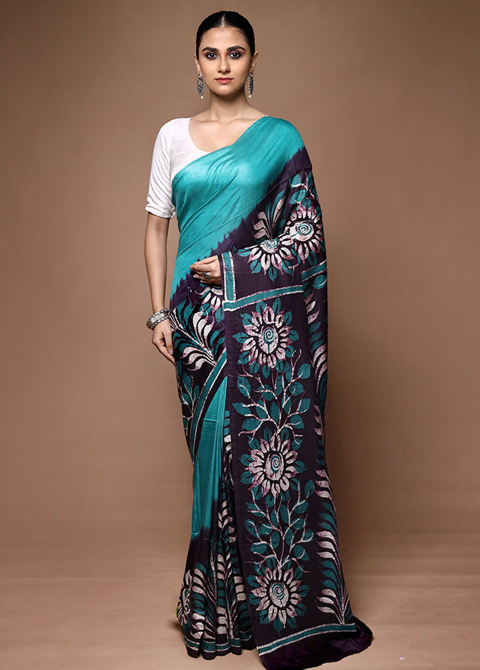 Black Printed Silk Saree Without Blouse Piece Clearance 2025