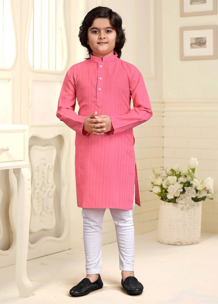 Pink Pure Cotton Kurta Pajama Set Deals Cheap Pice