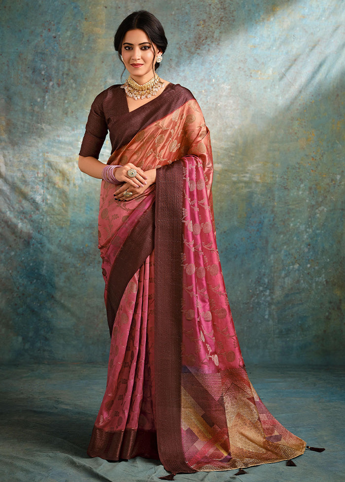 Multicolor Spun Silk Saree With Blouse Piece Grey Outlet Store Online