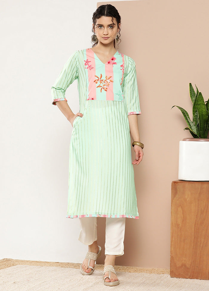 Sea Green Readymade Silk Kurti Where To Buy Cheap Real