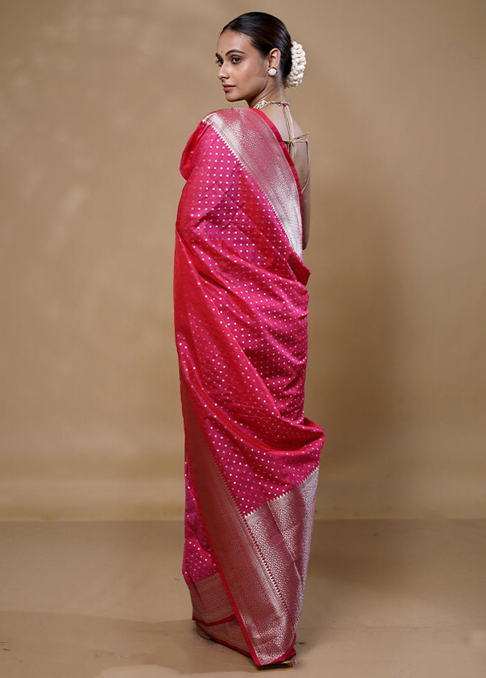 Pink Uppada Silk Saree With Blouse Piece Clearance How Much