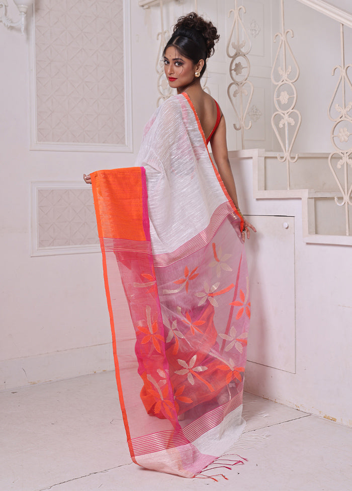 Off White Matka Pure Silk Saree With Blouse Piece Clearance Marketable