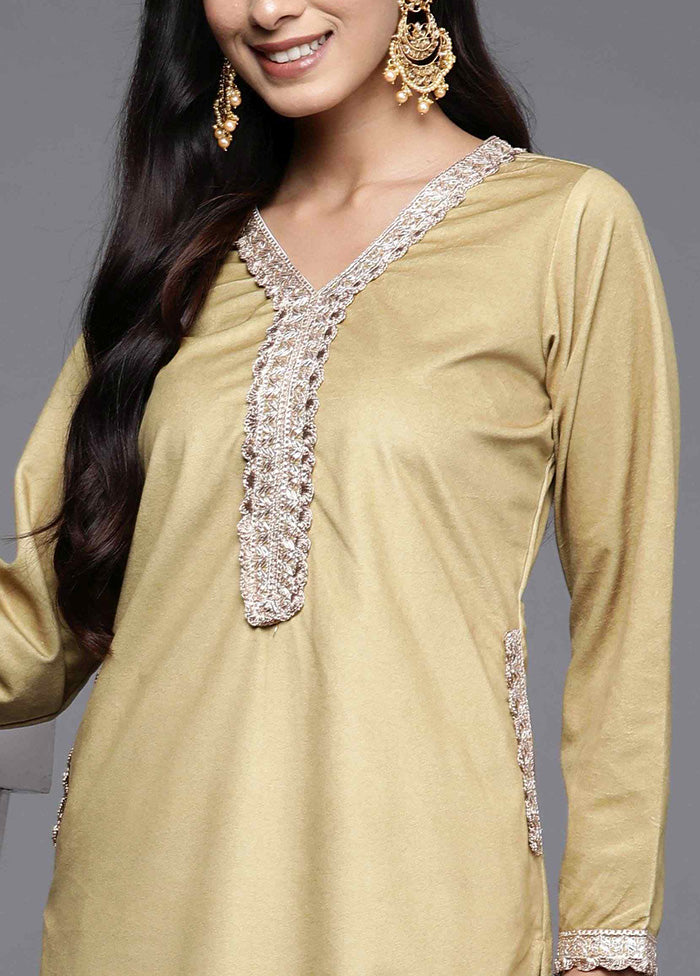 Mustard Readymade Velvet Kurti Buy Cheap Discounts