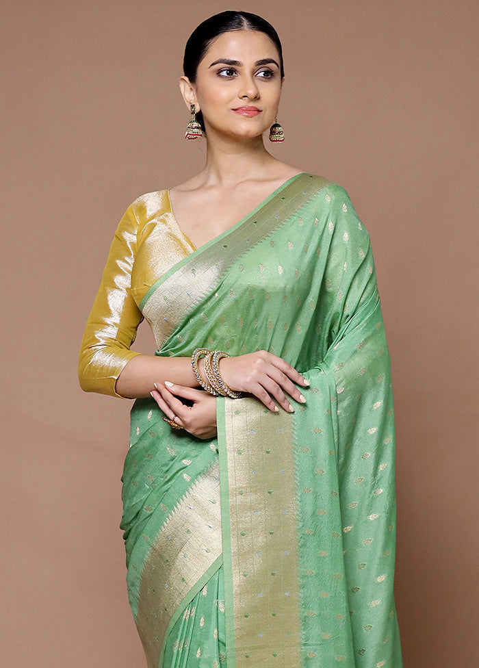 Green Georgette Saree With Blouse Piece Outlet For Sale