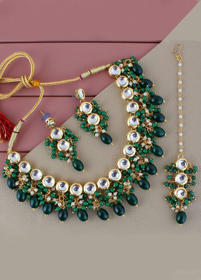 Green Alloy Jewellery Set Sale 100% Guaranteed