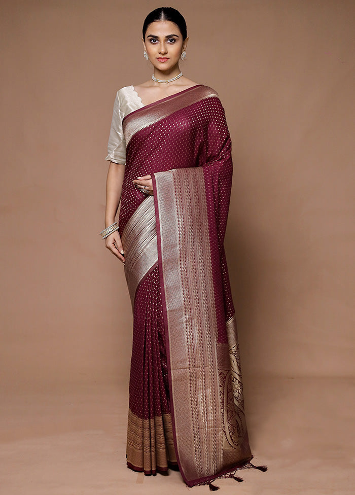 Maroon Georgette Saree With Blouse Piece Discount Latest