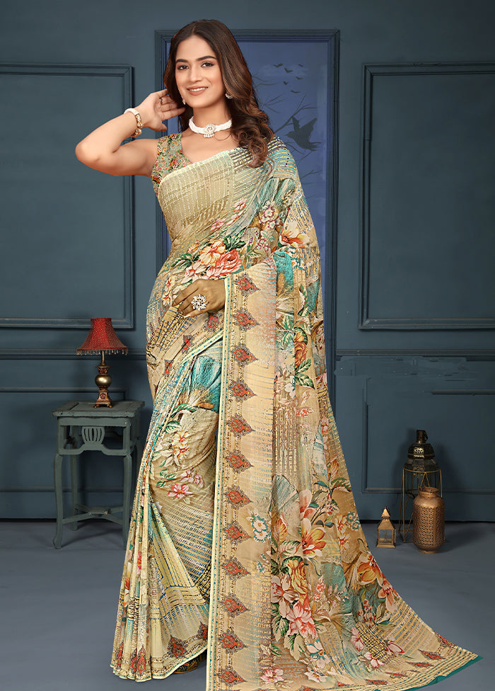 Multicolor Dupion Silk Saree With Blouse Piece Buy Cheap Browse