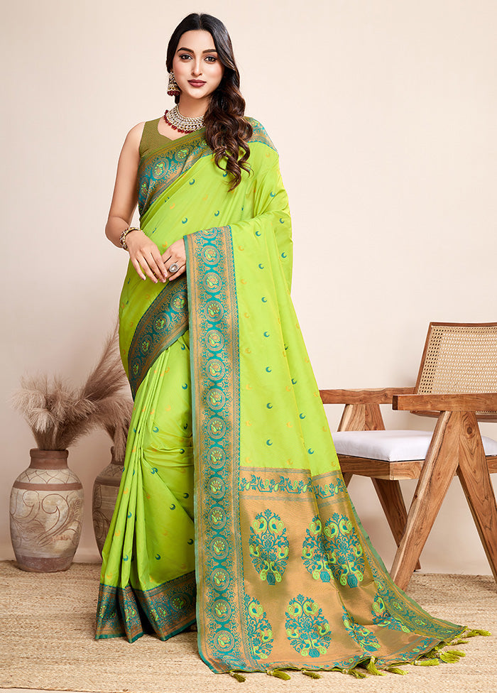 Lemon Spun Silk Saree With Blouse Piece Clearance Geniue Stockist