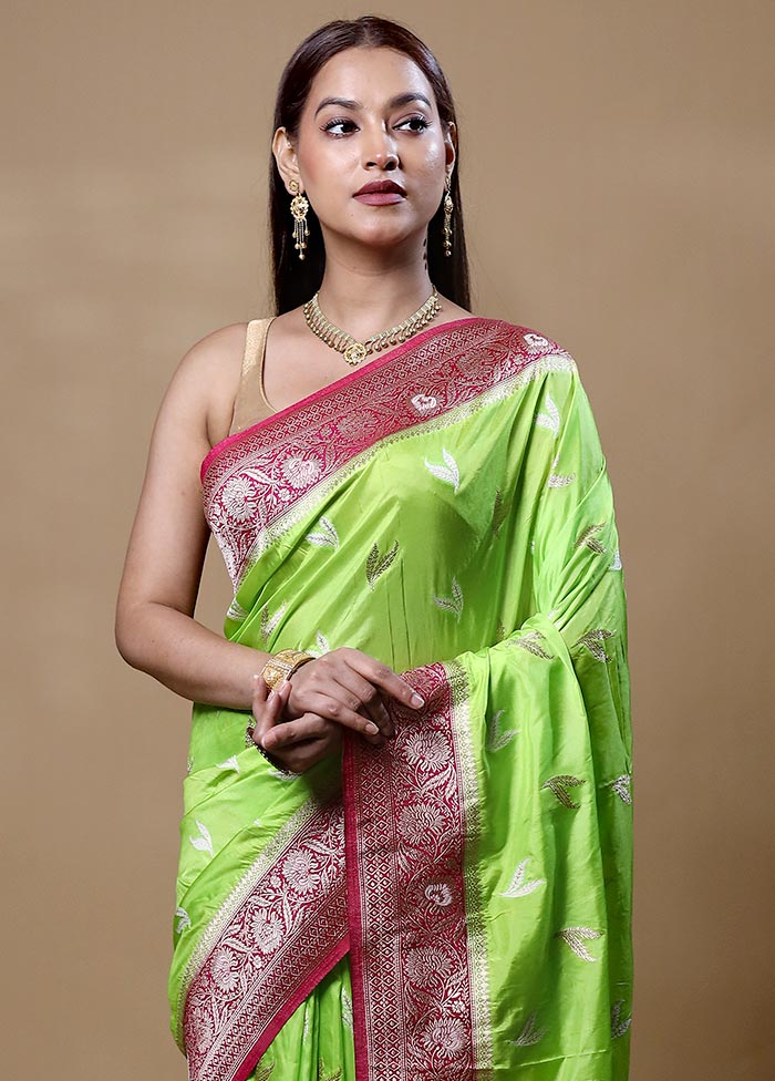 Green Dupion Silk Saree With Blouse Piece Cheapest Sale Online