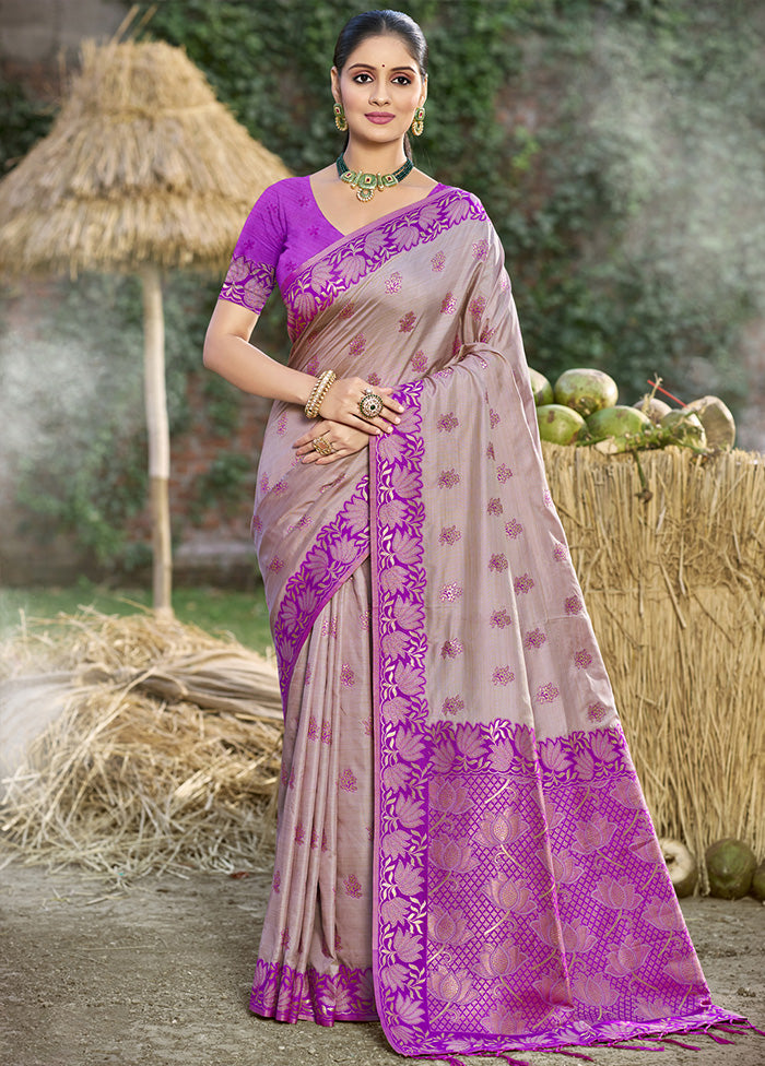 Grey Spun Silk Saree With Blouse Piece Outlet Finishline