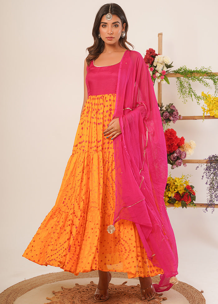 Yellow Pure Silk Indian Dress With Dupatta Best Store To Get Cheap Online