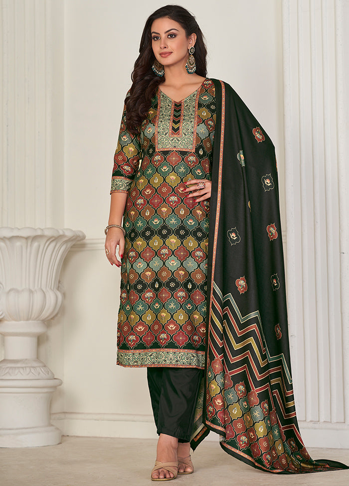 3 Pc Multicolor Unstitched Pashmina Suit Set Buy Cheap Shop