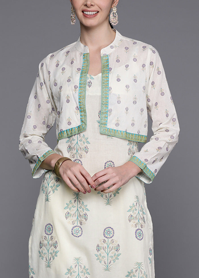 2 Pc Off White Pure Readymade Cotton Kurti Set Manchester Great Sale Online