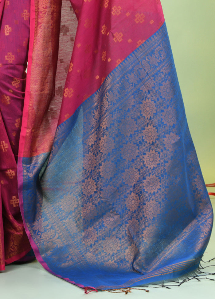 Pink Cotton Saree With Blouse Piece Buy Cheap Wiki