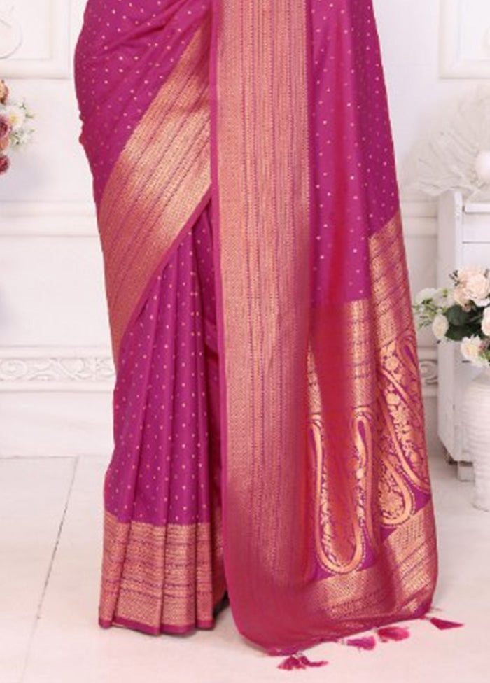 Pink Spun Silk Saree With Blouse Piece Pick A Best For Sale