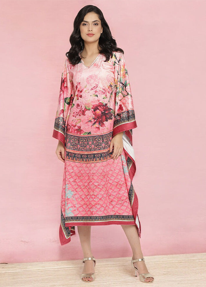 Pink Readymade Velvet Kurti Store Sale