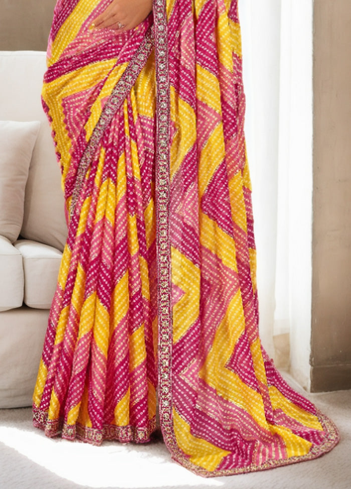 Multicolor Spun Silk Saree With Blouse Piece Buy Cheap How Much