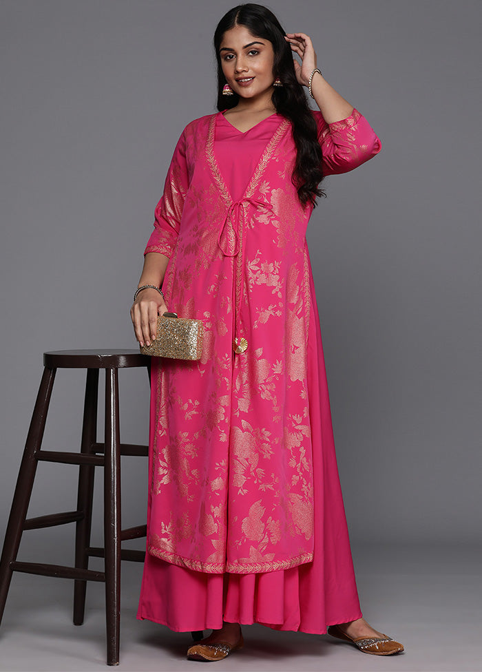 Pink Readymade Silk Indian Dress Supply Cheap Pice