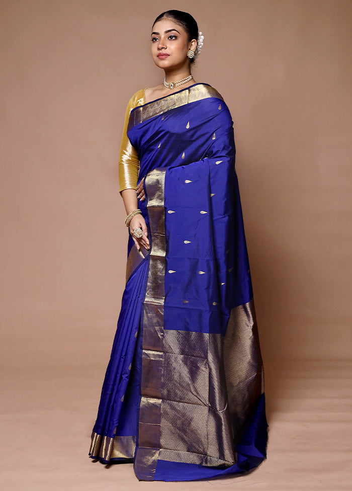 Blue Kanjivaram Silk Saree With Blouse Piece Sale Release Dates