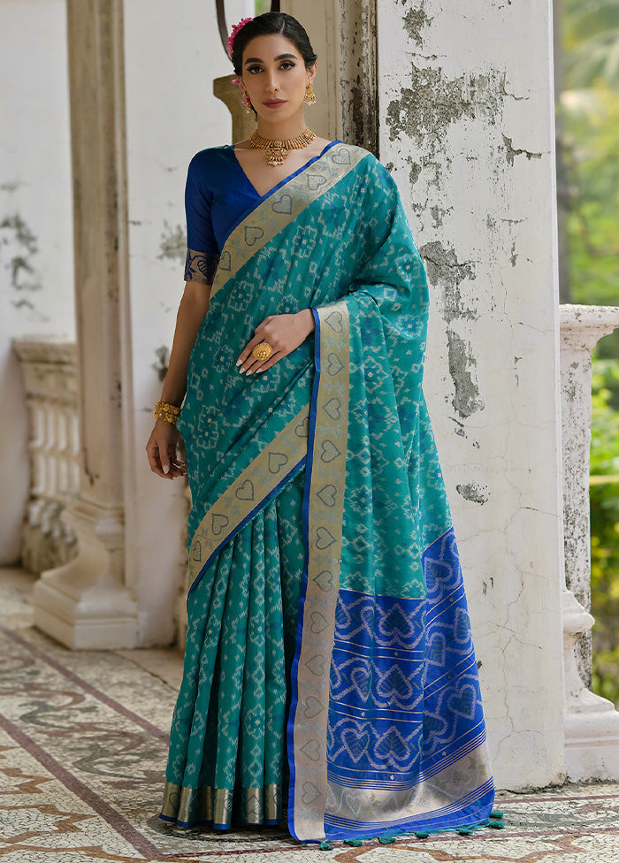 Firoza Spun Silk Saree With Blouse Piece Buy Cheap 100% Original