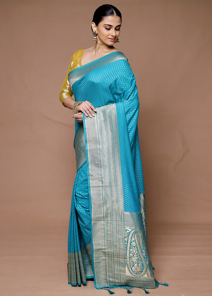 Blue Georgette Saree With Blouse Piece Discount Eastbay