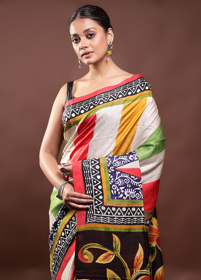 Multicolor Printed Pure Silk Saree Without Blouse Piece Buy Cheap Footlocker