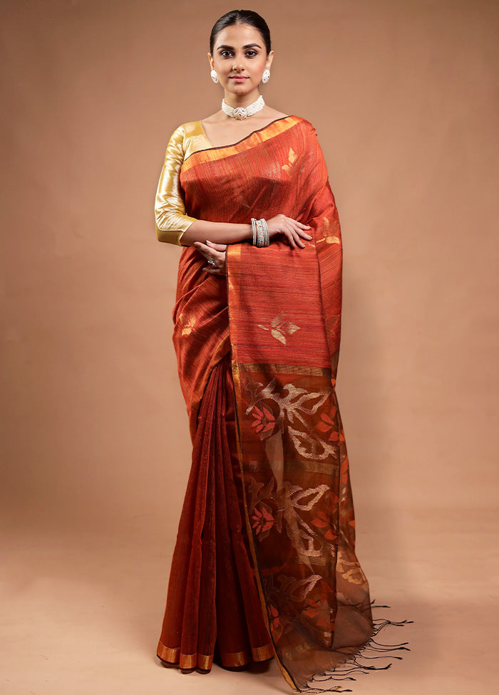 Maroon Handloom Matka Pure Silk Saree With Blouse Piece Outlet Low Pice Fee Shipping