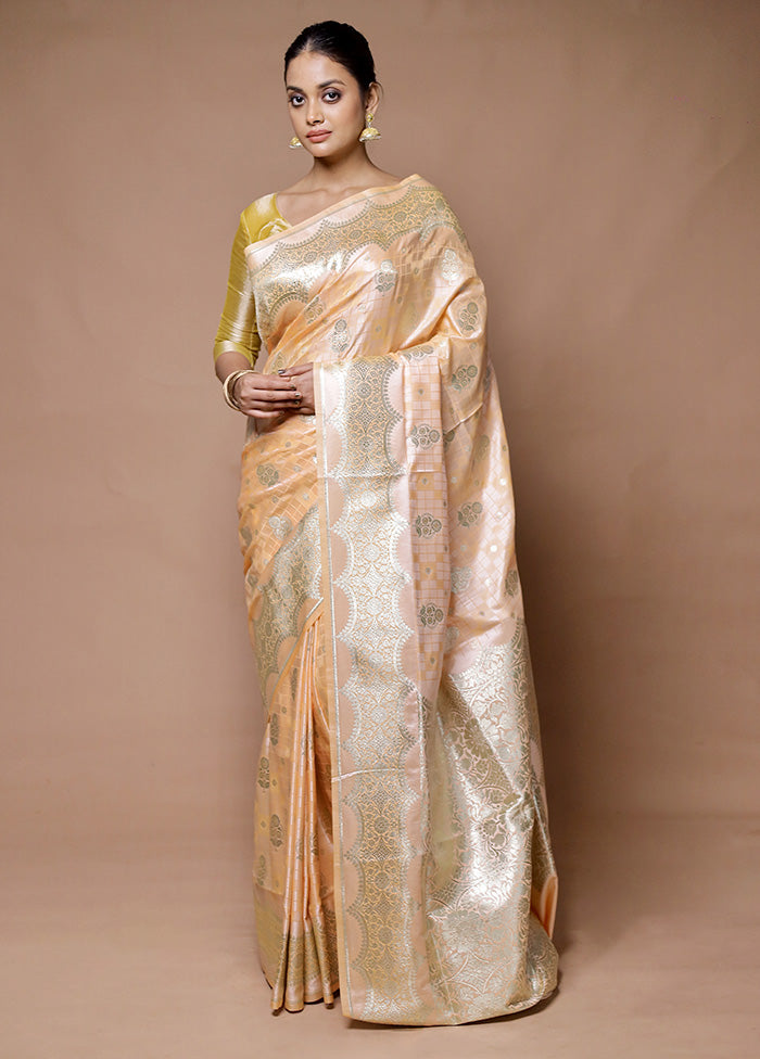 Cream Tanchoi Silk Saree With Blouse Piece View Cheap Pice