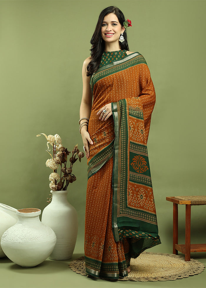 Mustard Dupion Silk Saree With Blouse Piece Discount Fashion Style