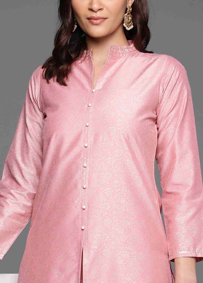 2 Pc Pink Readymade Silk Kurti Set Wide Range Of Cheap Pice