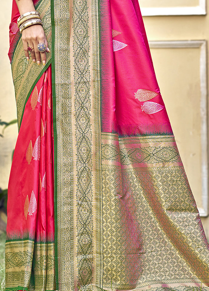 Rani Dupion Silk Saree With Blouse Piece Clearance Perfect