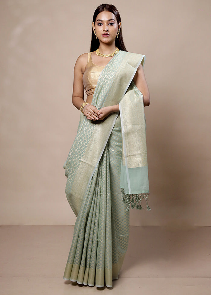 Green Kora Silk Saree With Blouse Piece Largest Supplier Online