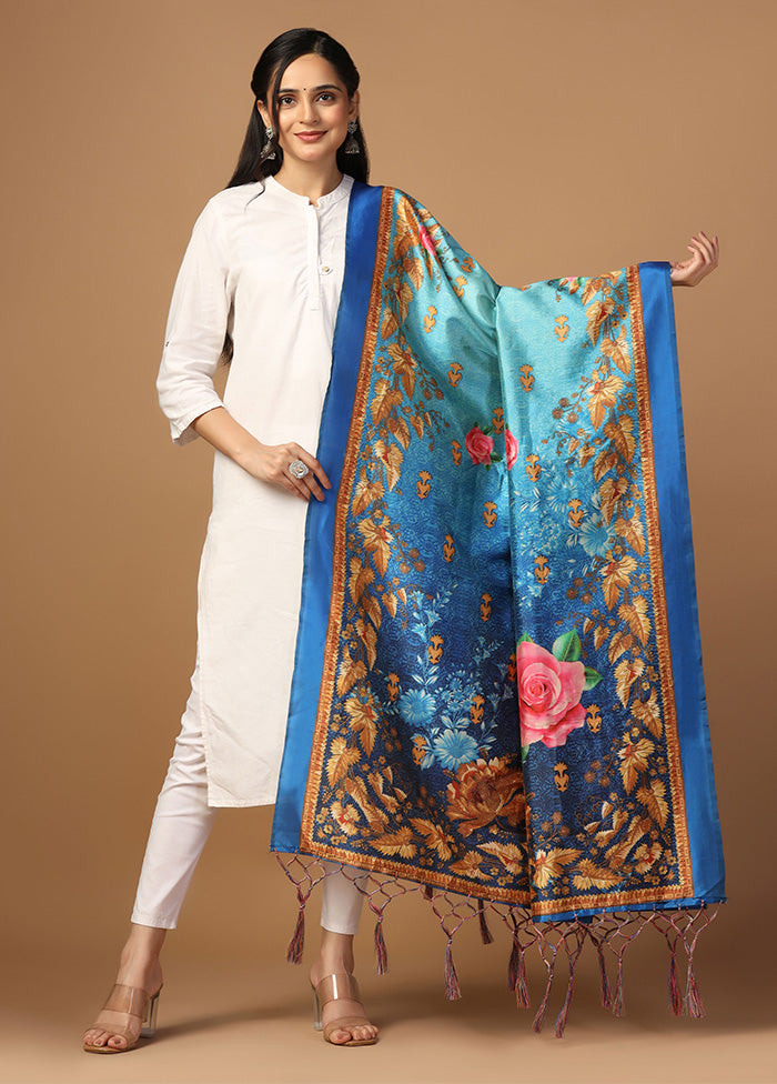 Blue Art Silk Dupatta 2025 Online