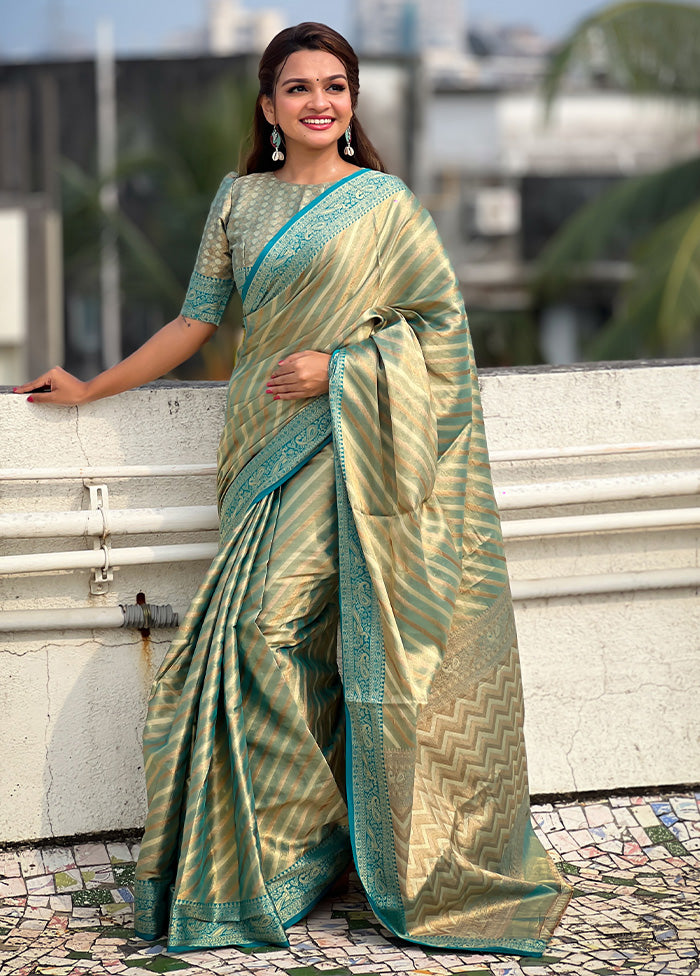 Blue Spun Silk Saree With Blouse Piece Good Selling Sale Online