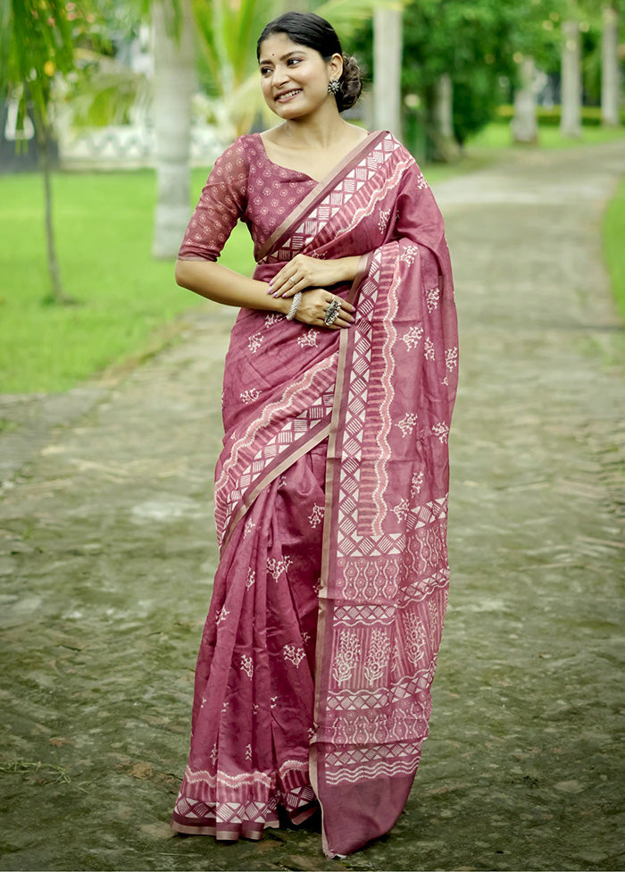 Red Cotton Saree With Blouse Piece Amazon Footaction