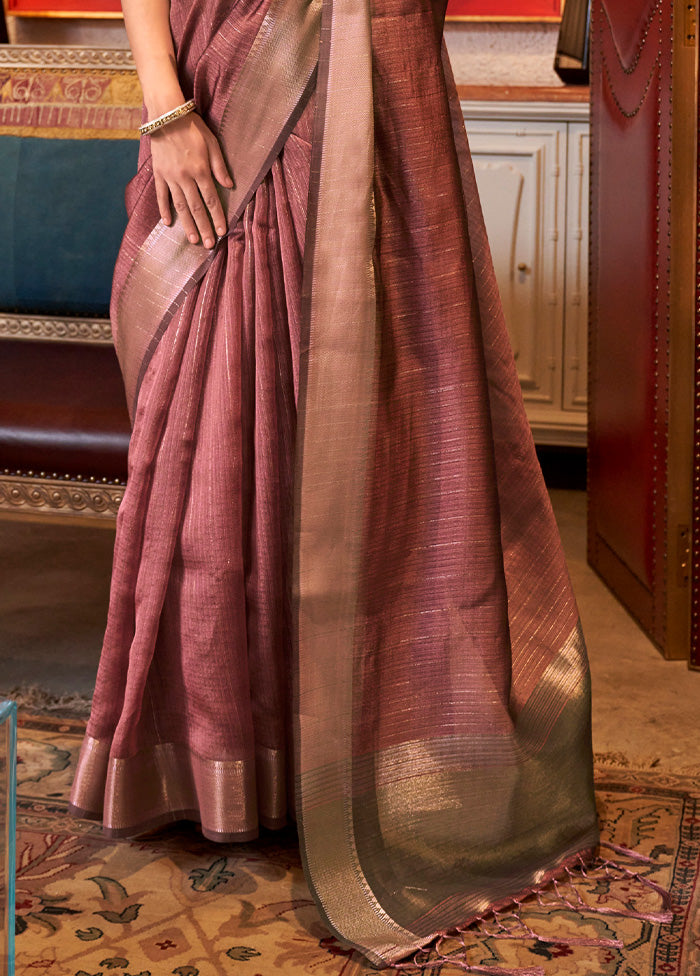 Onion Pink Chiffon Silk Saree With Blouse Piece Fast Delivery Sale Online