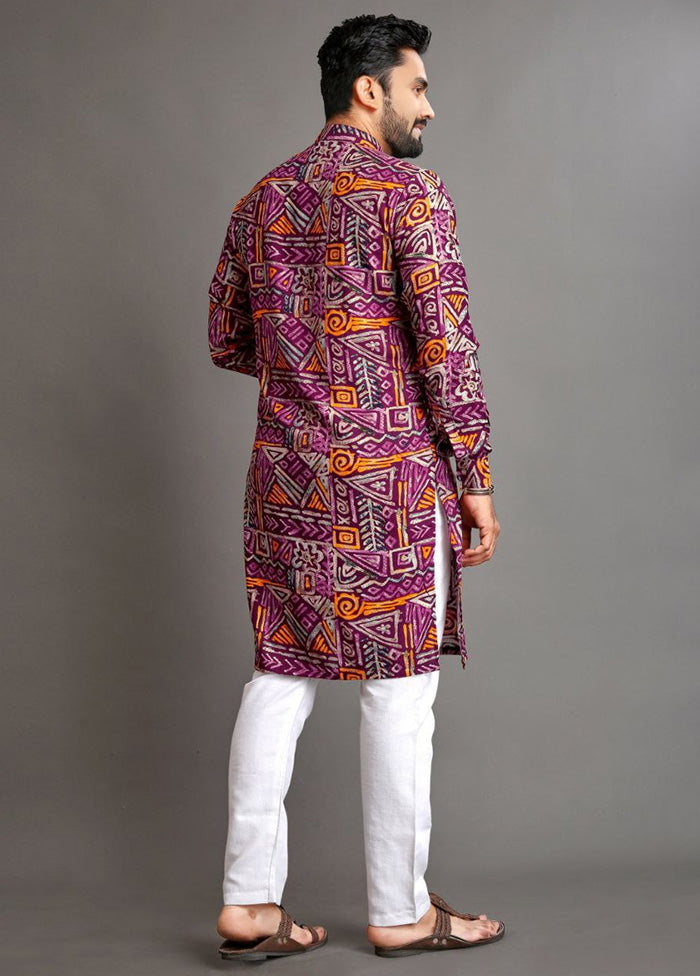 Multicolor Cotton Kurta And Pajama Set Discount Nicekicks