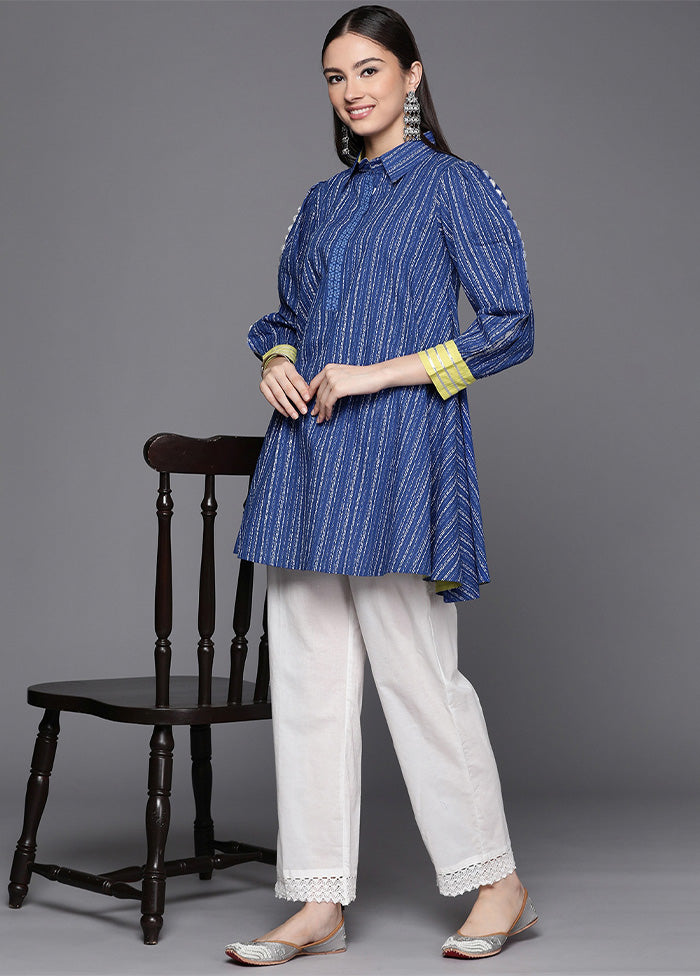 Blue Readymade Cotton Tunic Get Authentic Cheap Online