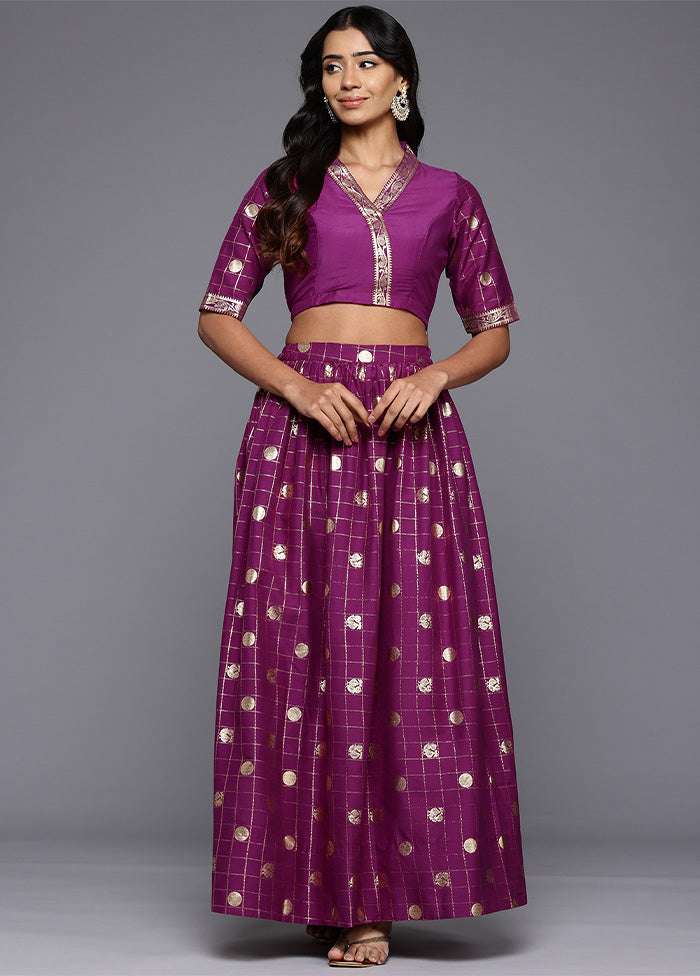 Purple Silk Readymade Lehenga Latest Cheap Online