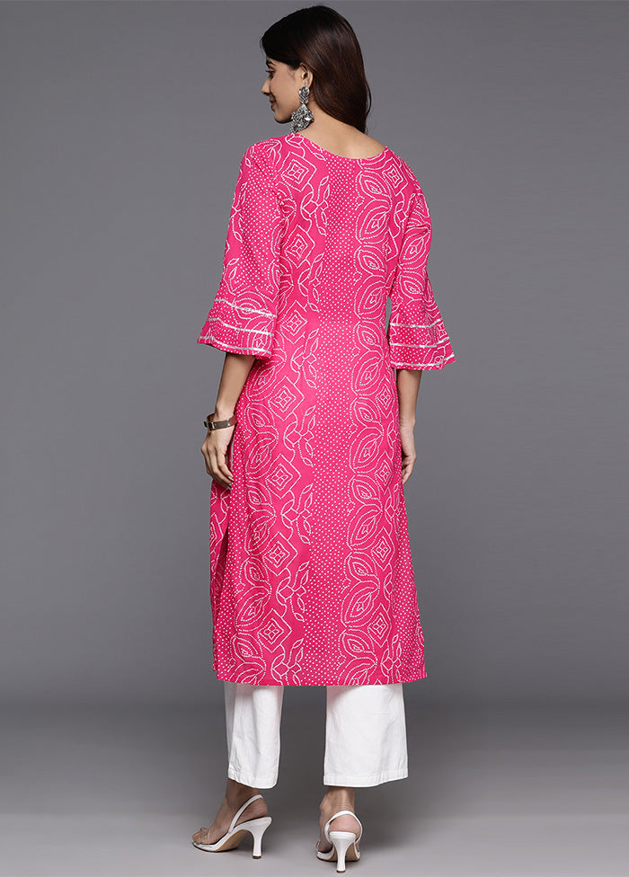 Pink Readymade Cotton Kurti Wiki Sale Online