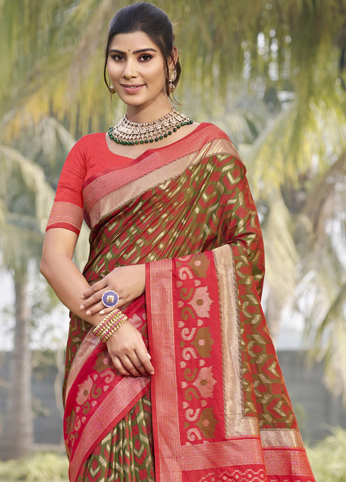 Pink Spun Silk Saree With Blouse Piece Genuine For Sale