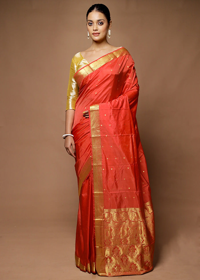 Pink  Kanjivaram Silk Saree With Blouse Piece Discount Online Online