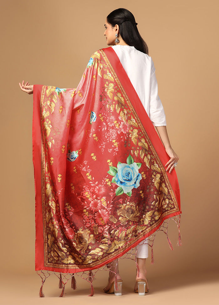 Red Art Silk Dupatta Sale Visit