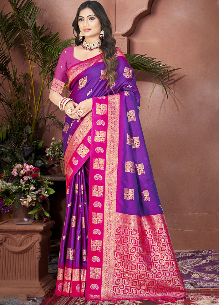 Lavender Dupion Silk Saree With Blouse Piece Outlet Find Great