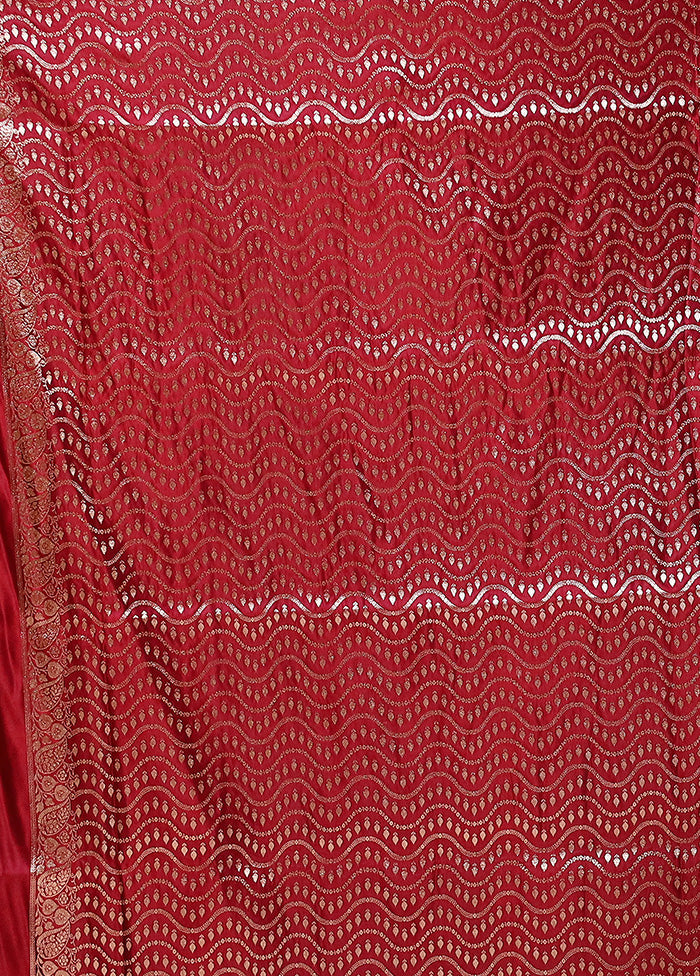 Maroon Banarasi Silk Saree With Blouse Piece Latest Sale Online