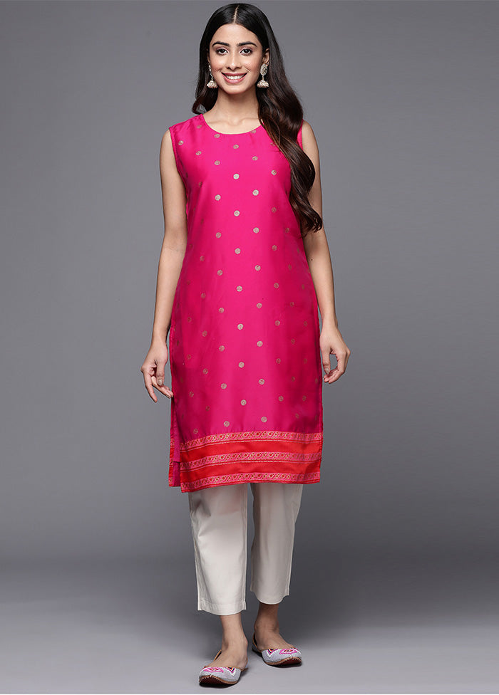 Pink Readymade Polyester Tunic Cheap Sale How Much