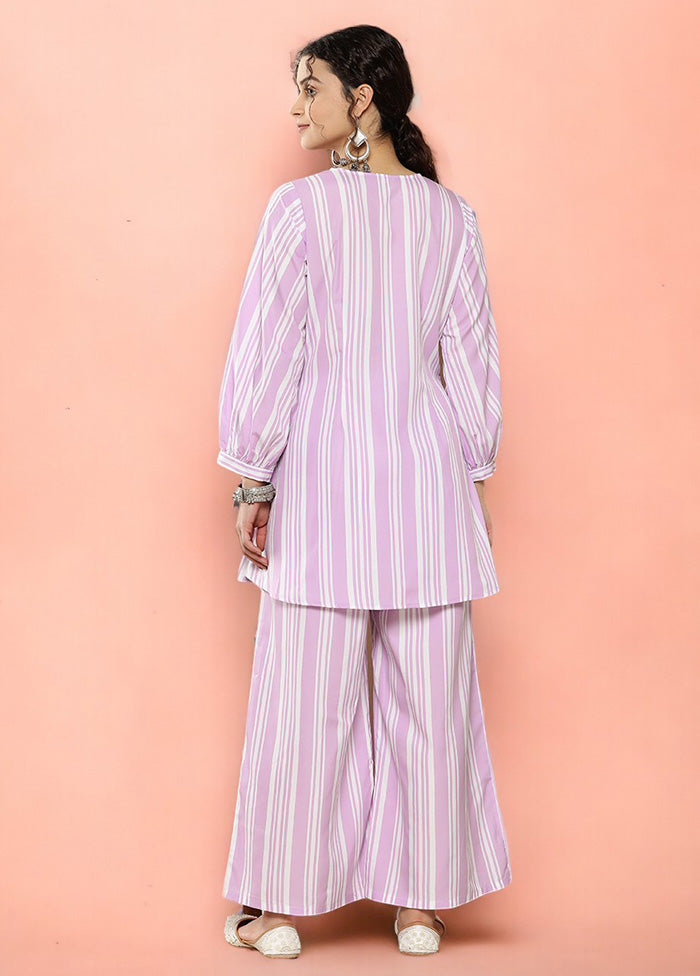 2 Pc Lavender Readymade Silk Top Set Online Online Cheap Pice