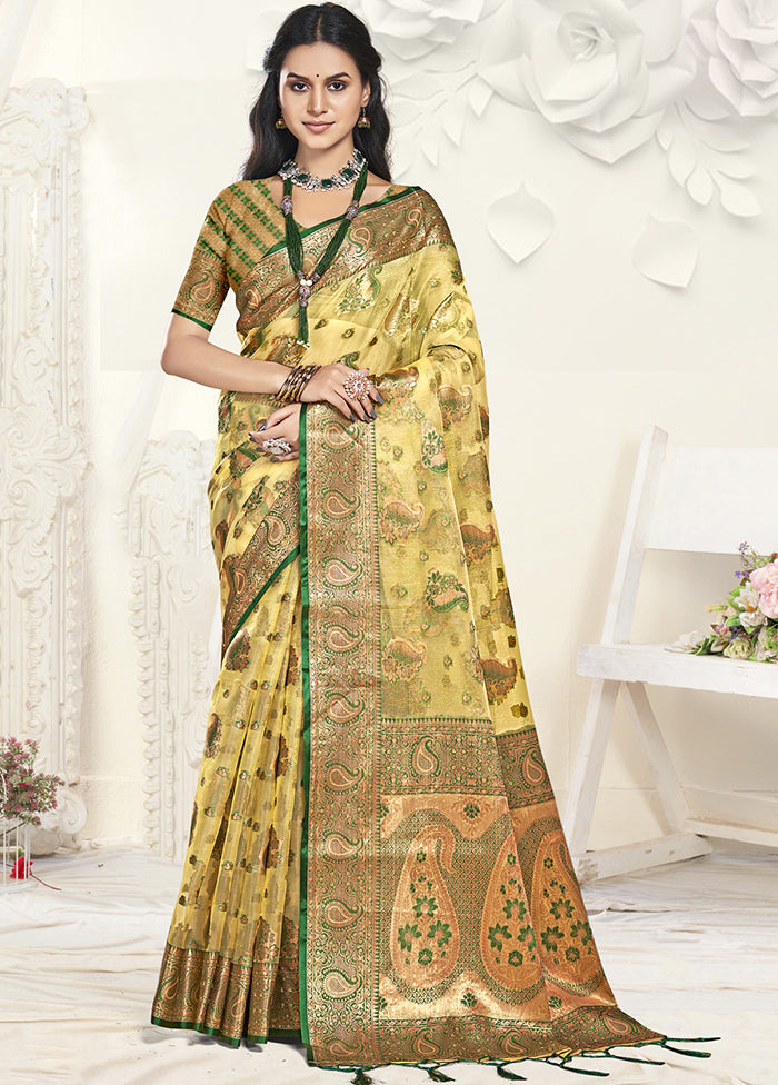 Multicolor Organza Saree With Blouse Piece Very Cheap