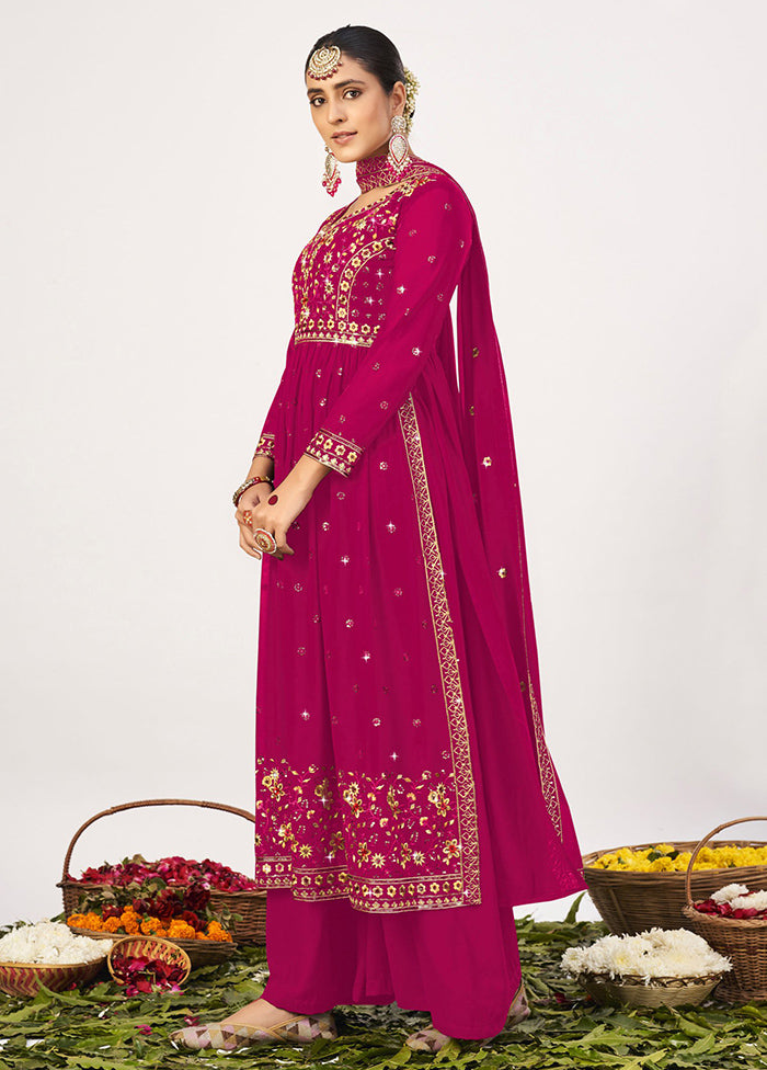 3 Pc Rani Semi Stitched Georgette Suit Set Online Online With Mastercard